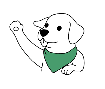 Dog waving