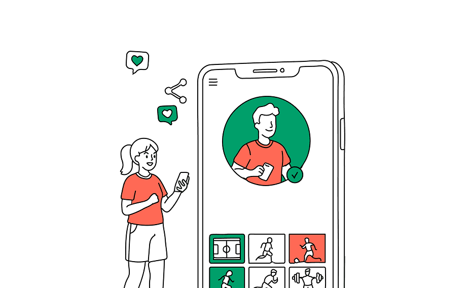 Social networking illustration