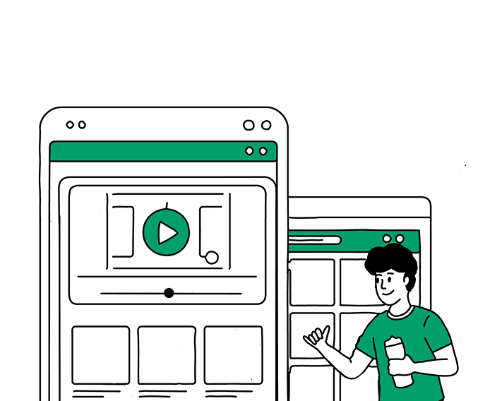 Sport media software illustration