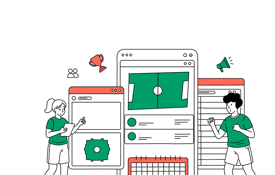 Tournament management platform illustration