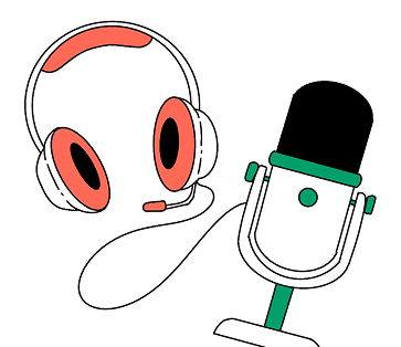 Media headphones microphone